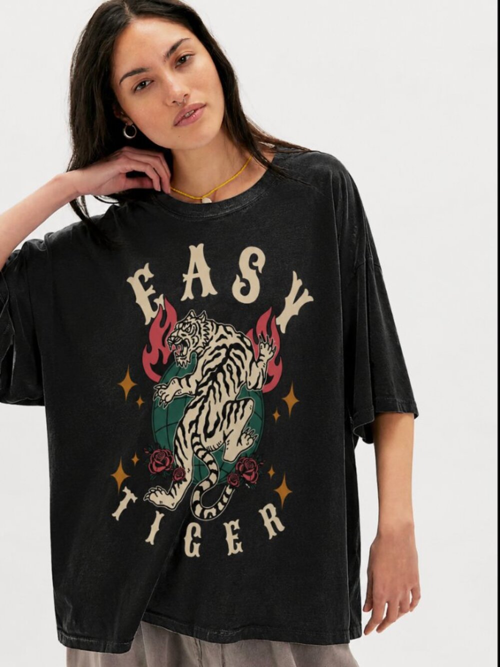 BOUTIQUE EASY TIGER OVERSIZED TEE